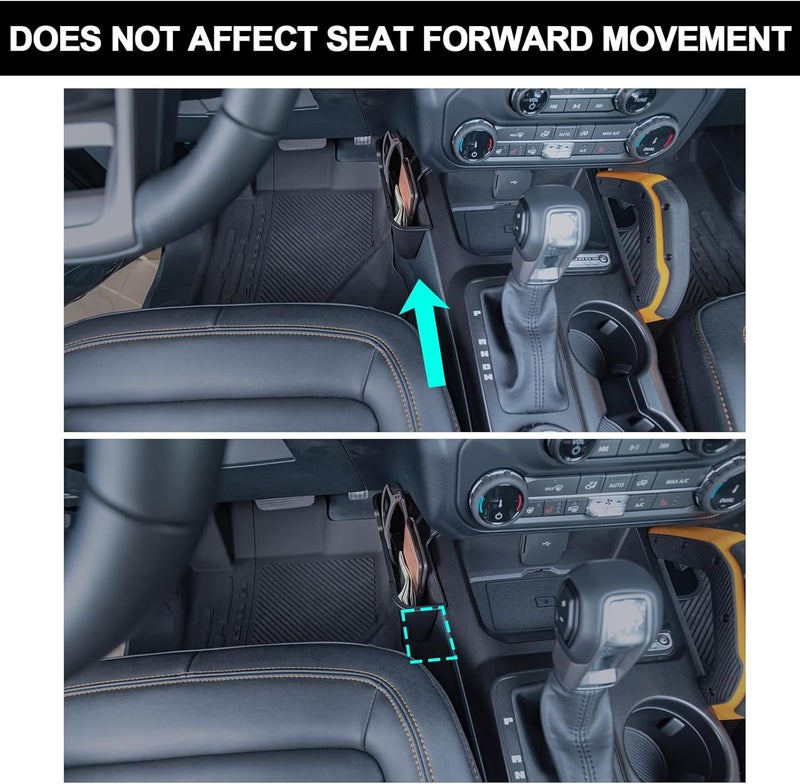 TOPINSTALL New Gear Shifter Organizer Compatible with 2021-2025 2026 Ford Bronco, Center Console Gear Side Storage Box Tray Interior Accessories for Bronco 2/4-Door (Not for Bronco Sport) - Image 3